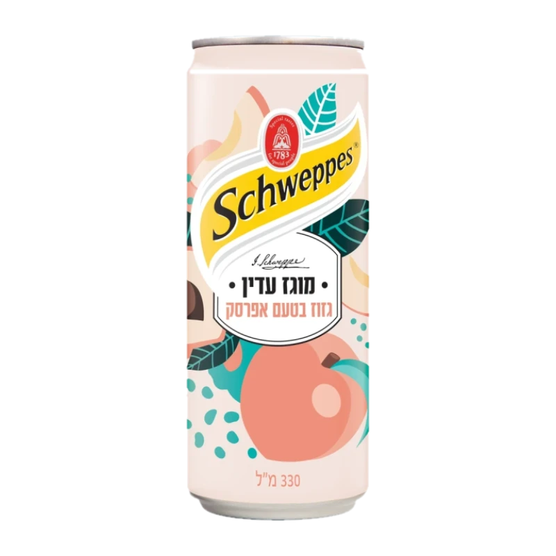 שוופס מוגז עדין אפרסק 330 מ״ל